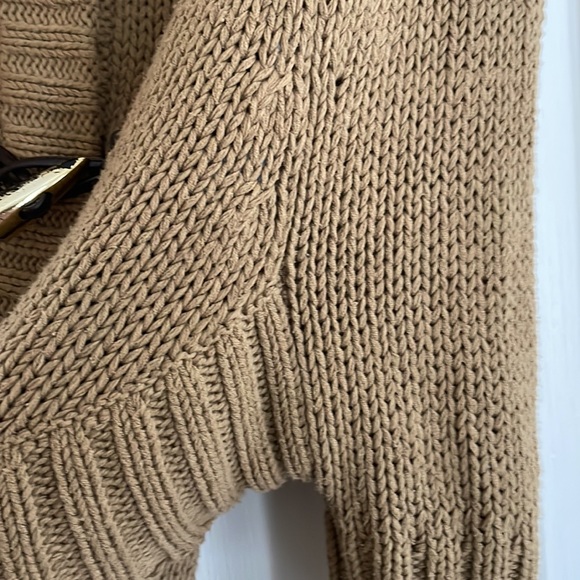 Michael Kors Poncho Cape Cardigan Sweater with zipper & toggles size Medium - Picture 4 of 16